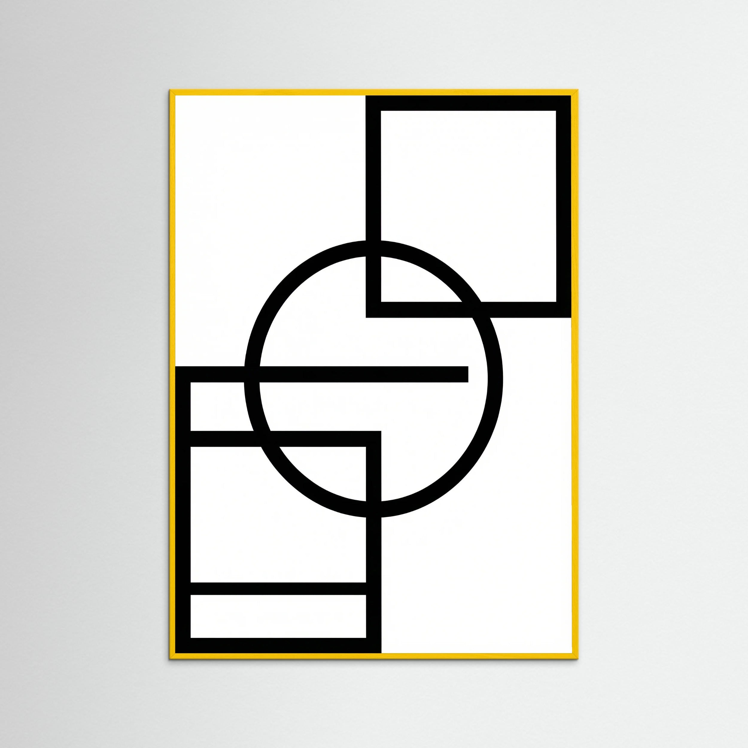 Yellow Wood Art Print Beige