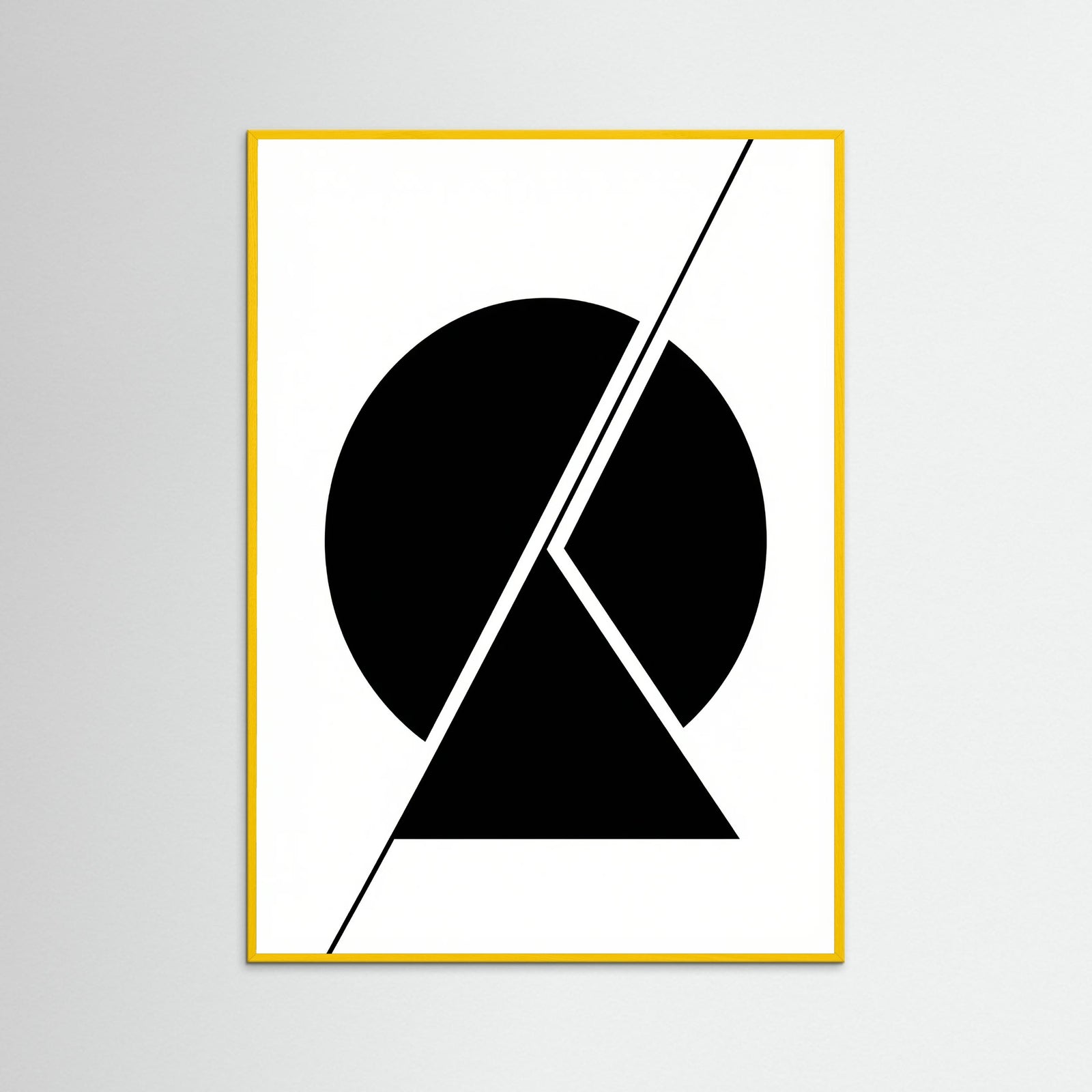 Yellow Wood Art Print Beige