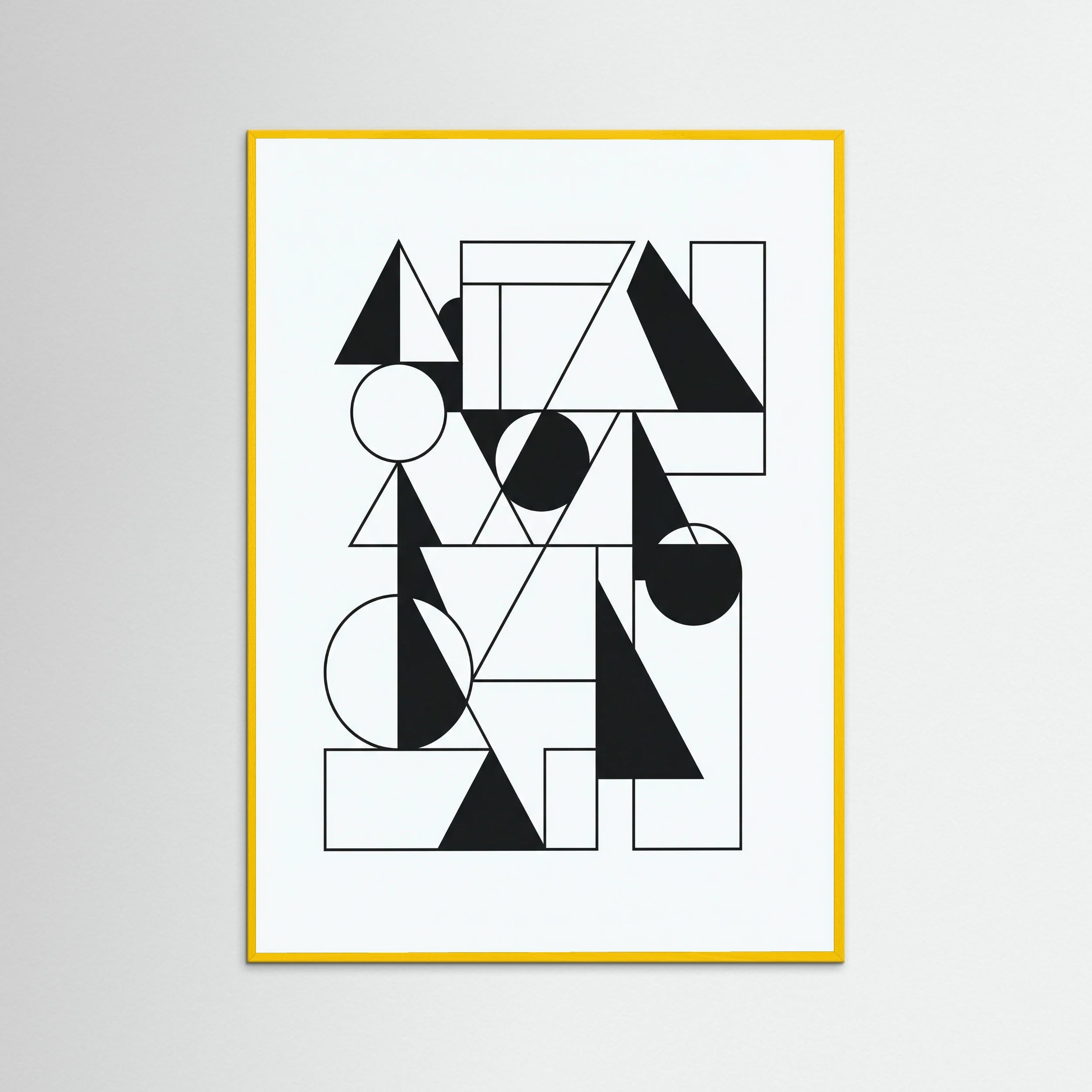 Yellow Wood Art Print Beige
