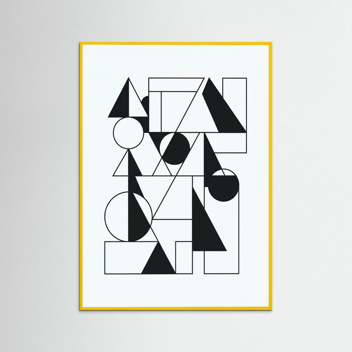 Yellow Wood Art Print Beige