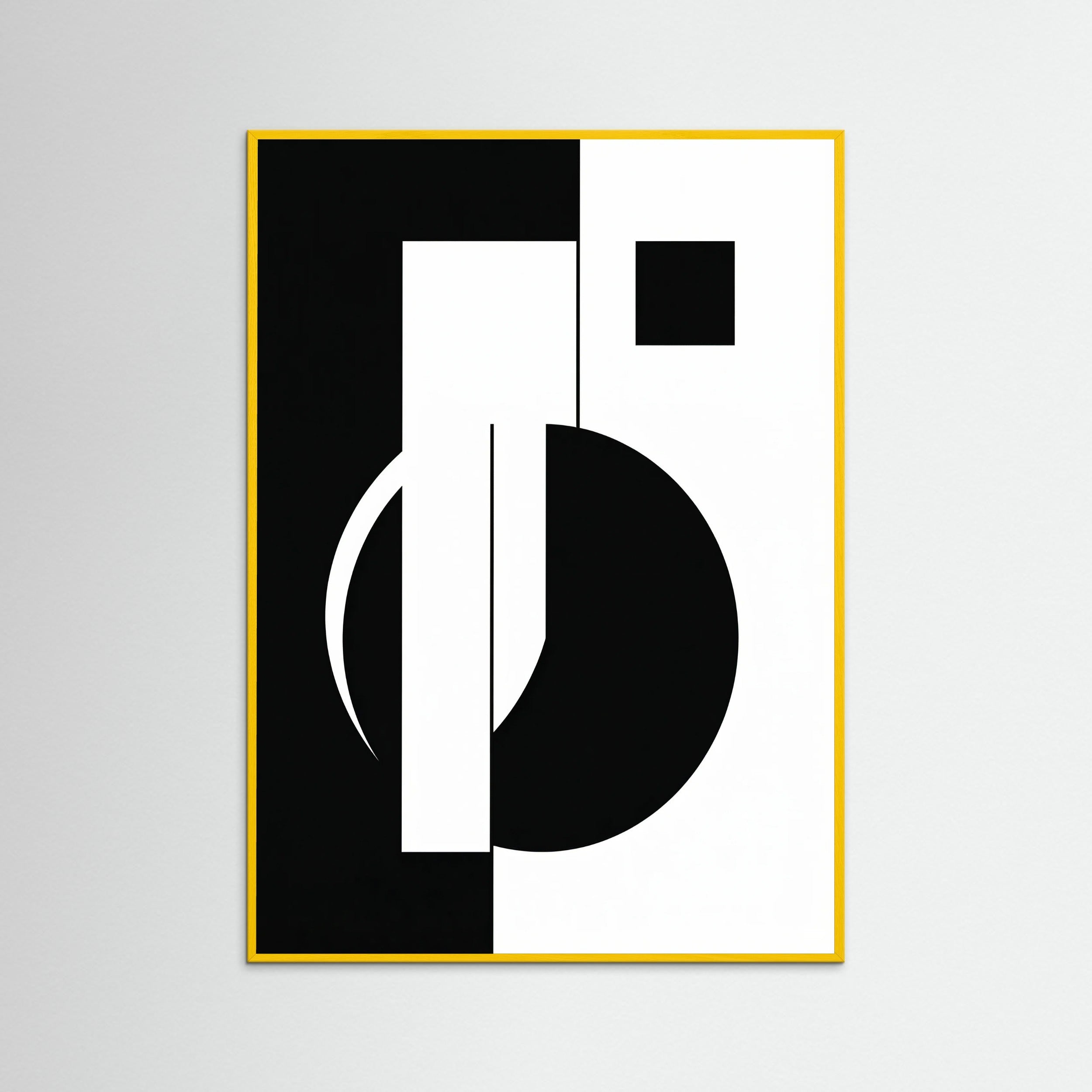 Yellow Wood Art Print Beige