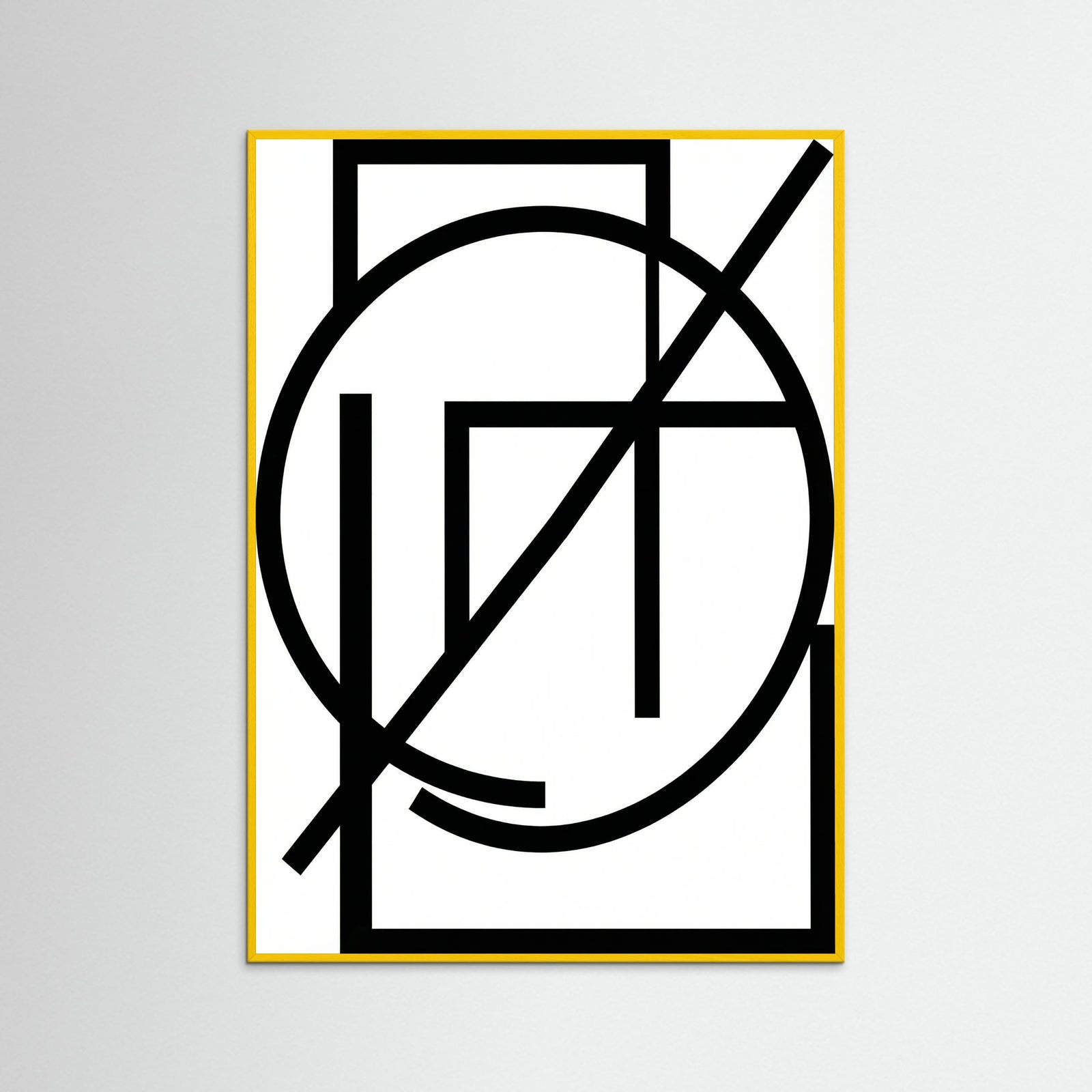 Yellow Wood Art Print Beige