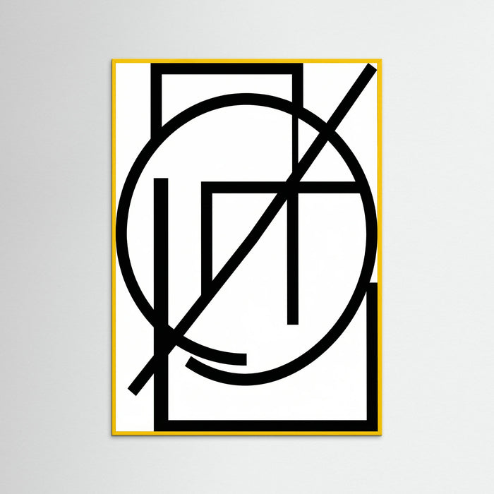 Yellow Wood Art Print Beige