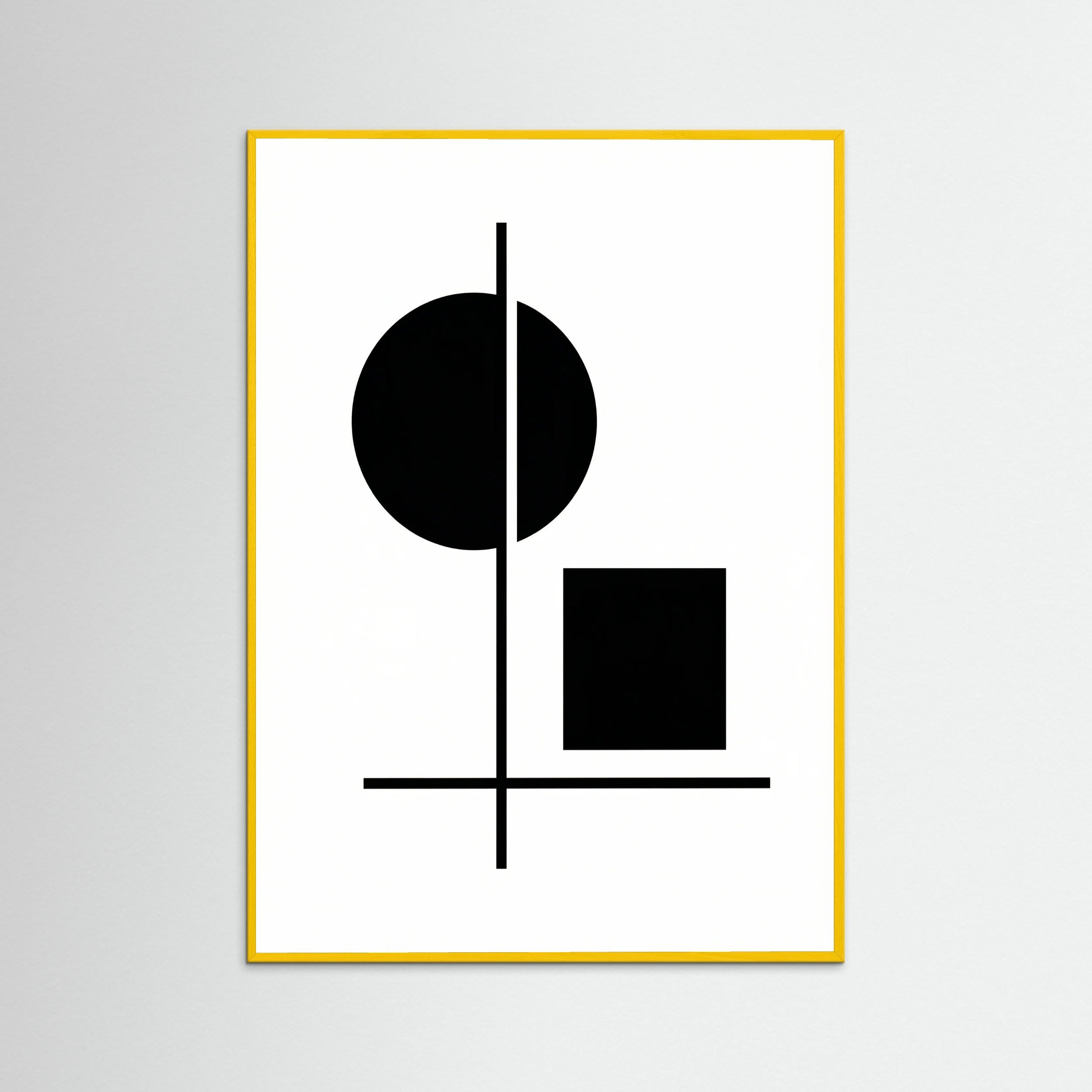 Yellow Wood Art Print Beige