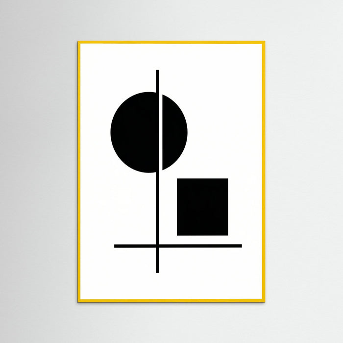 Yellow Wood Art Print Beige