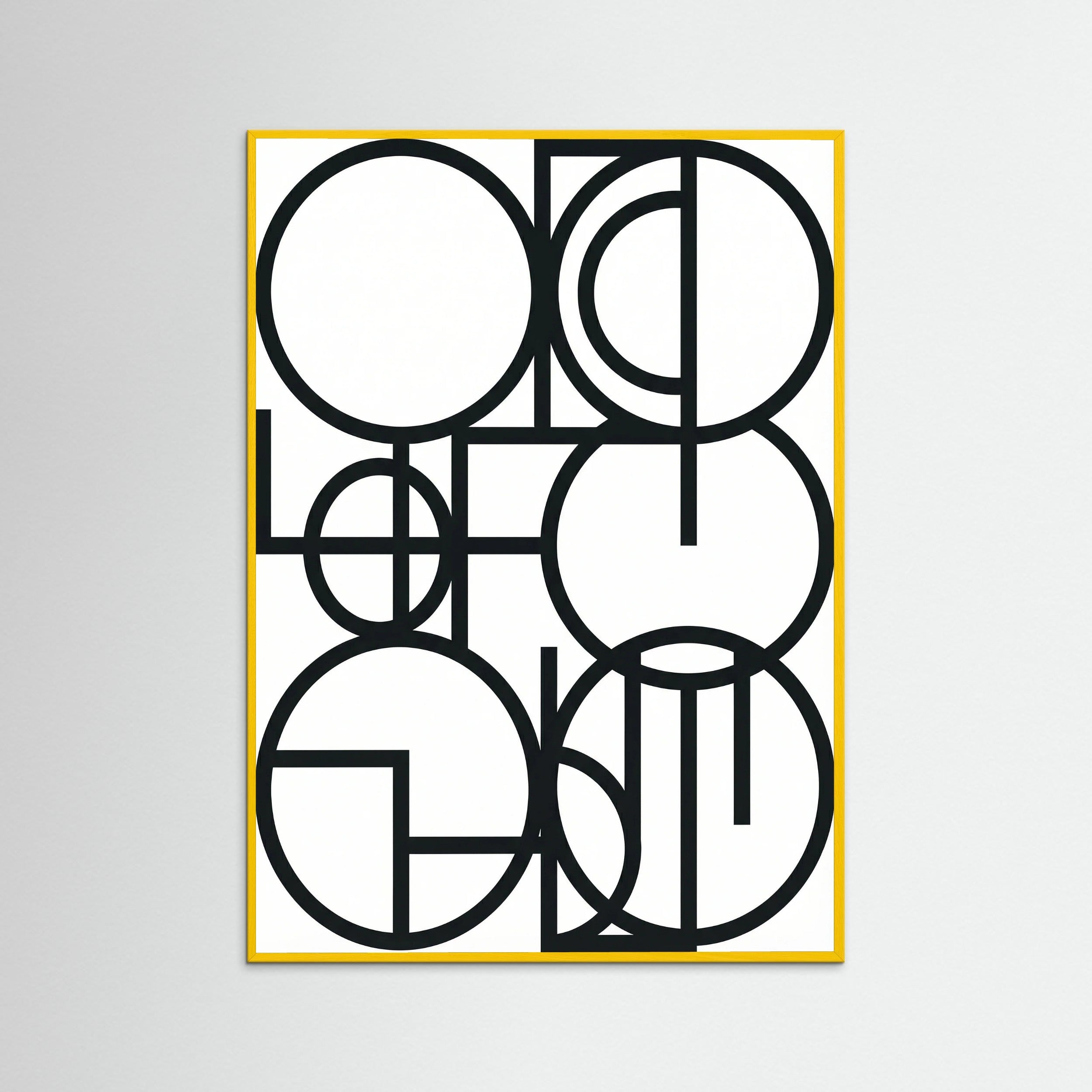 Yellow Wood Art Print Beige