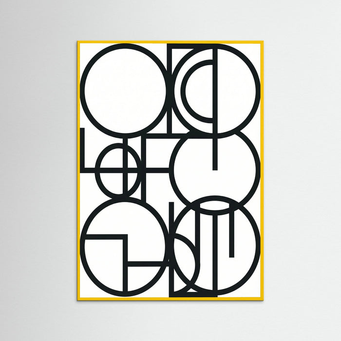 Yellow Wood Art Print Beige