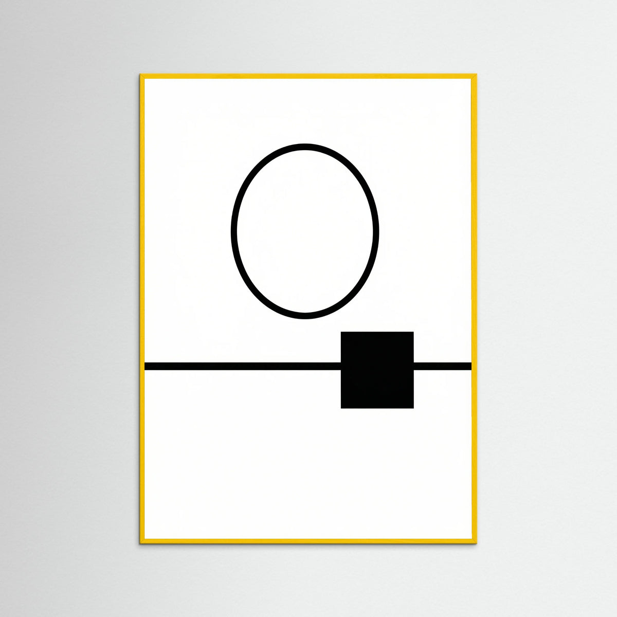 Yellow Wood Art Print Beige