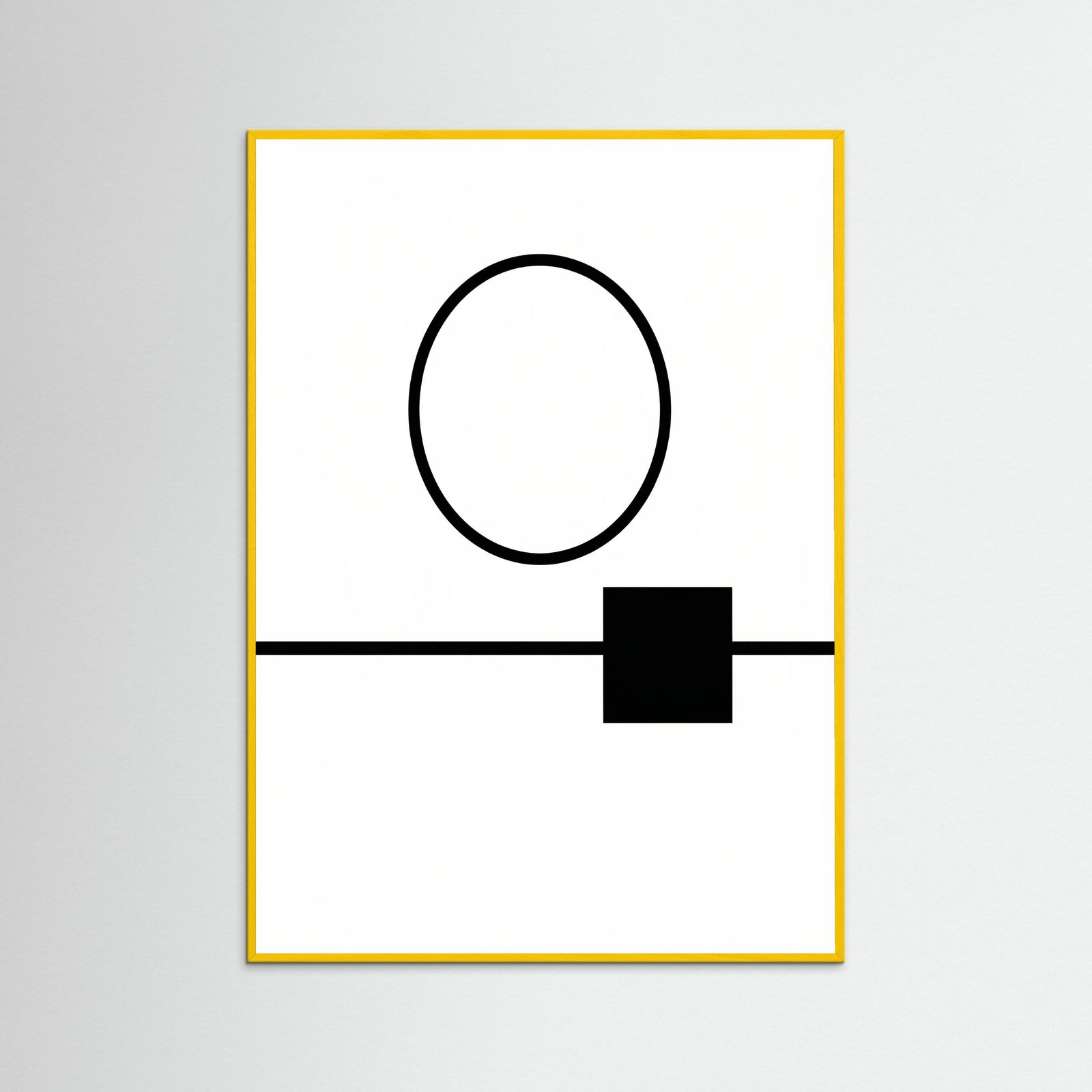 Yellow Wood Art Print Beige