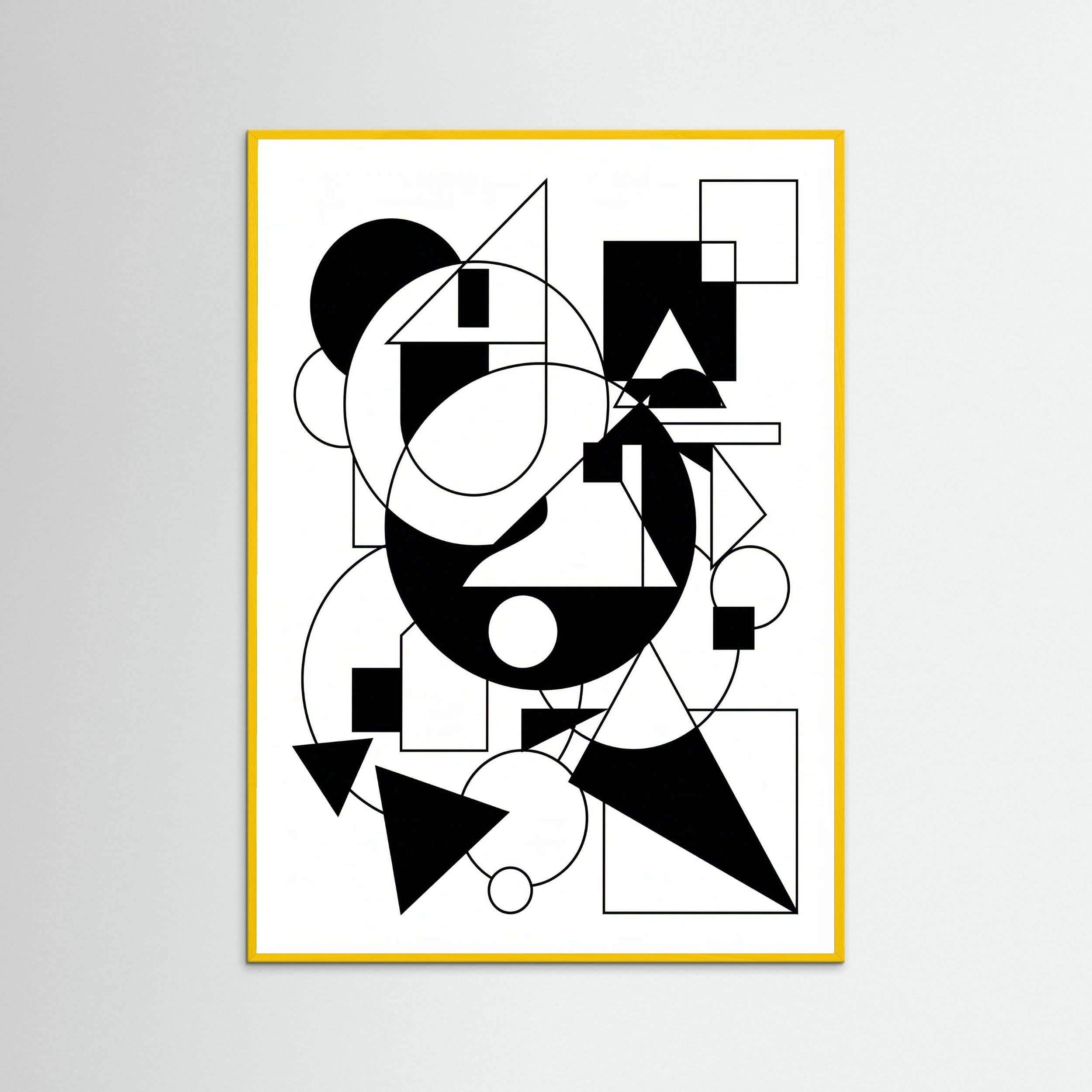 Yellow Wood Art Print Beige