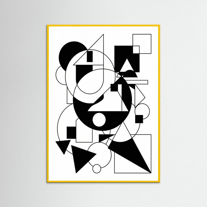 Yellow Wood Art Print Beige