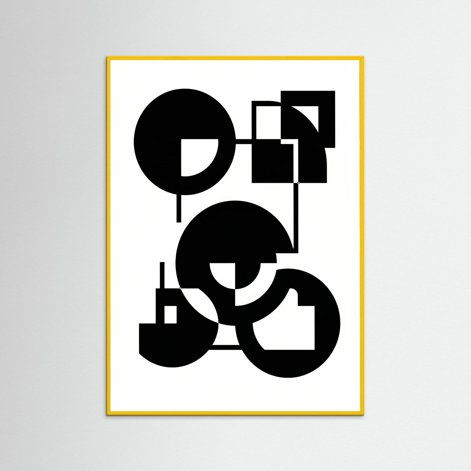 Yellow Wood Art Print Beige