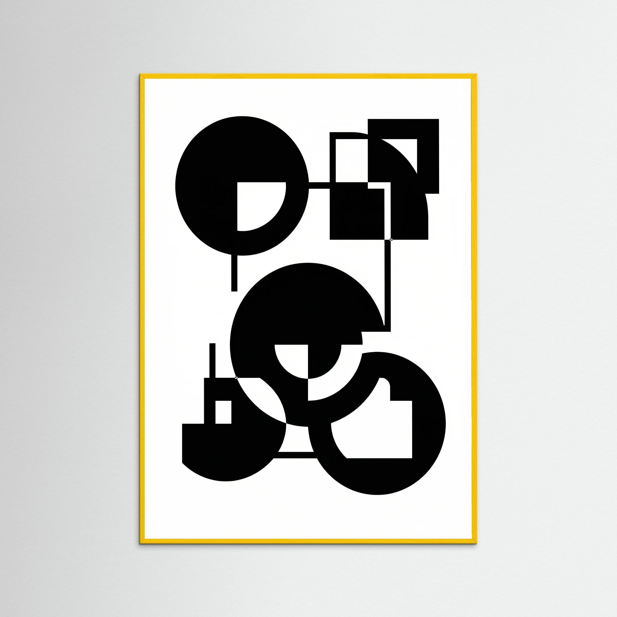 Yellow Wood Art Print Beige