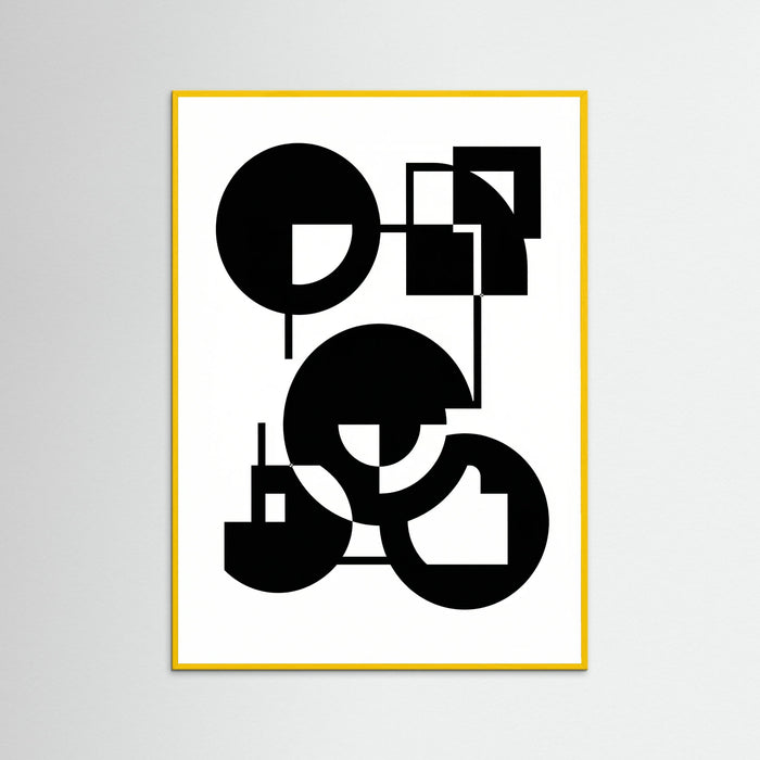 Yellow Wood Art Print Beige