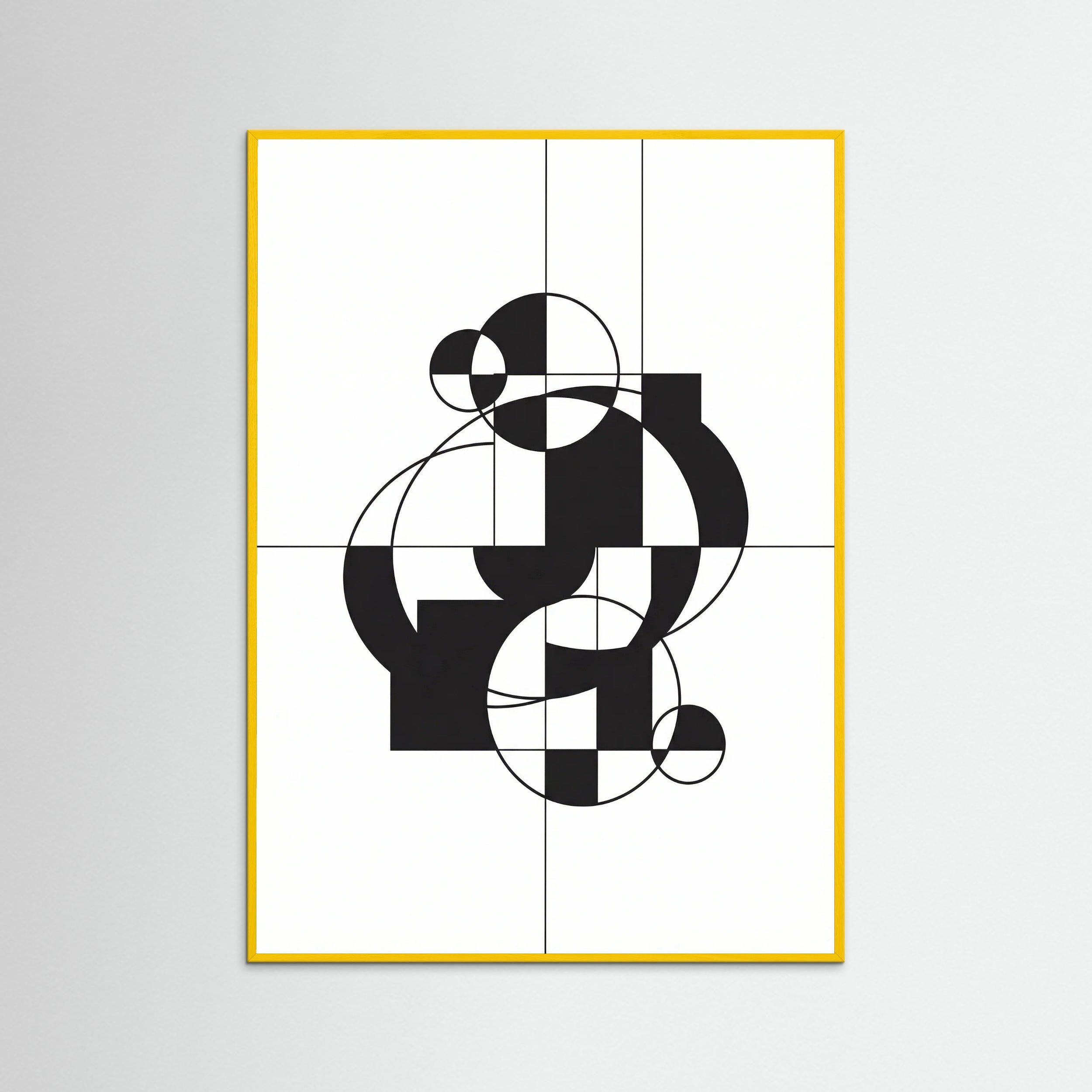 Yellow Wood Art Print Beige