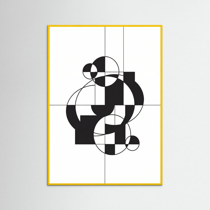 Yellow Wood Art Print Beige