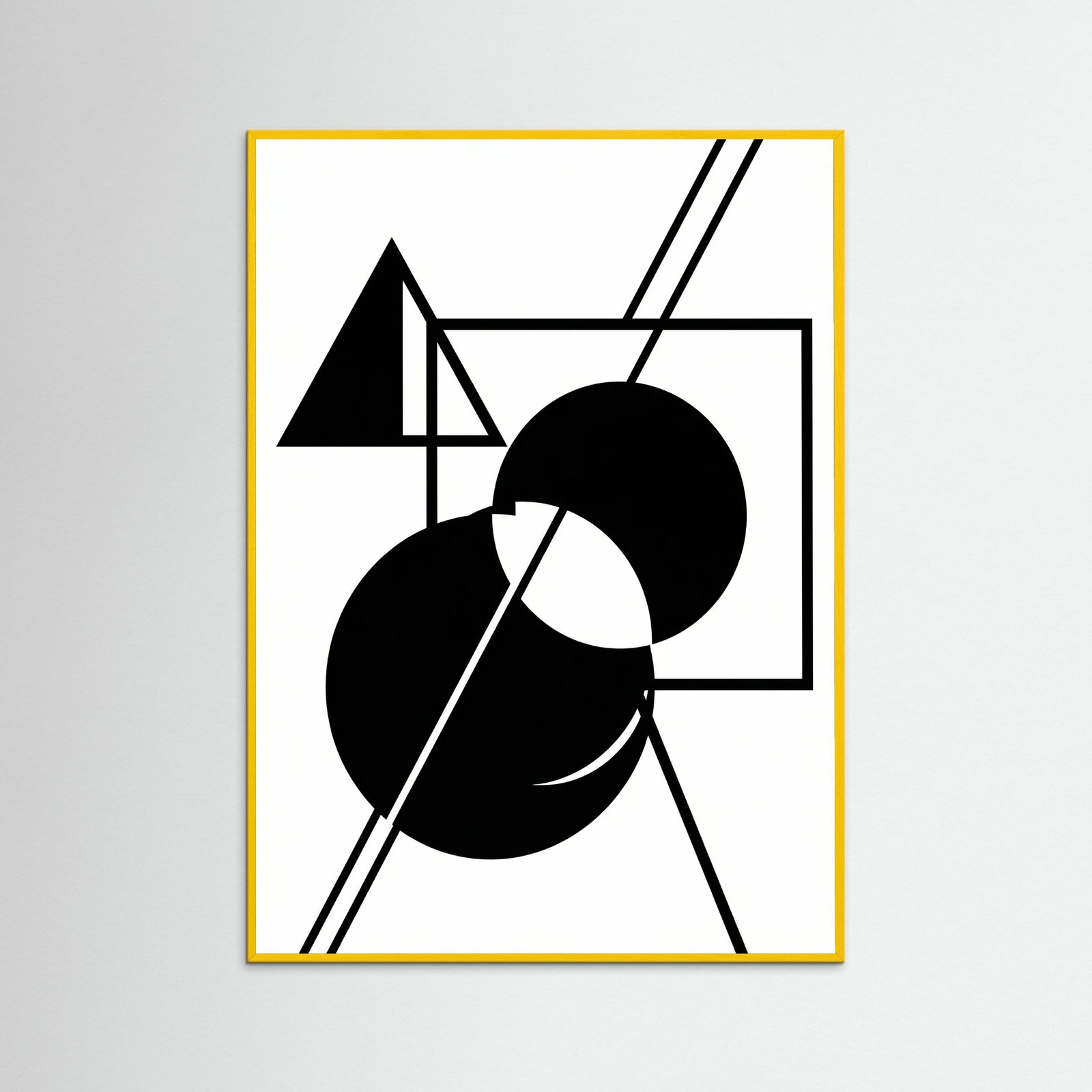 Yellow Wood Art Print Beige