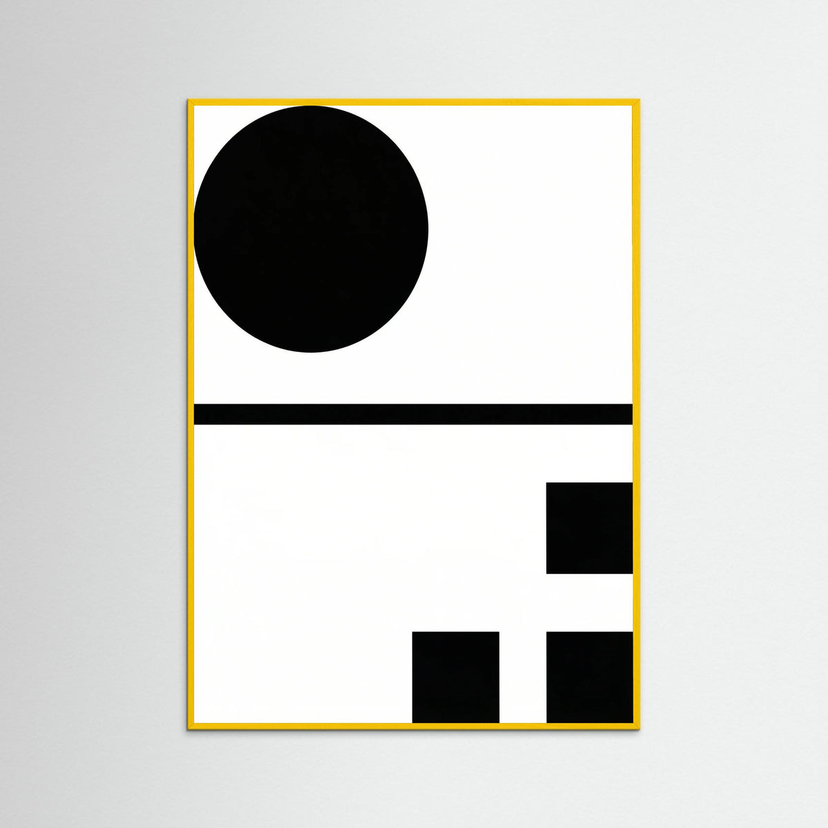 Yellow Wood Art Print Beige