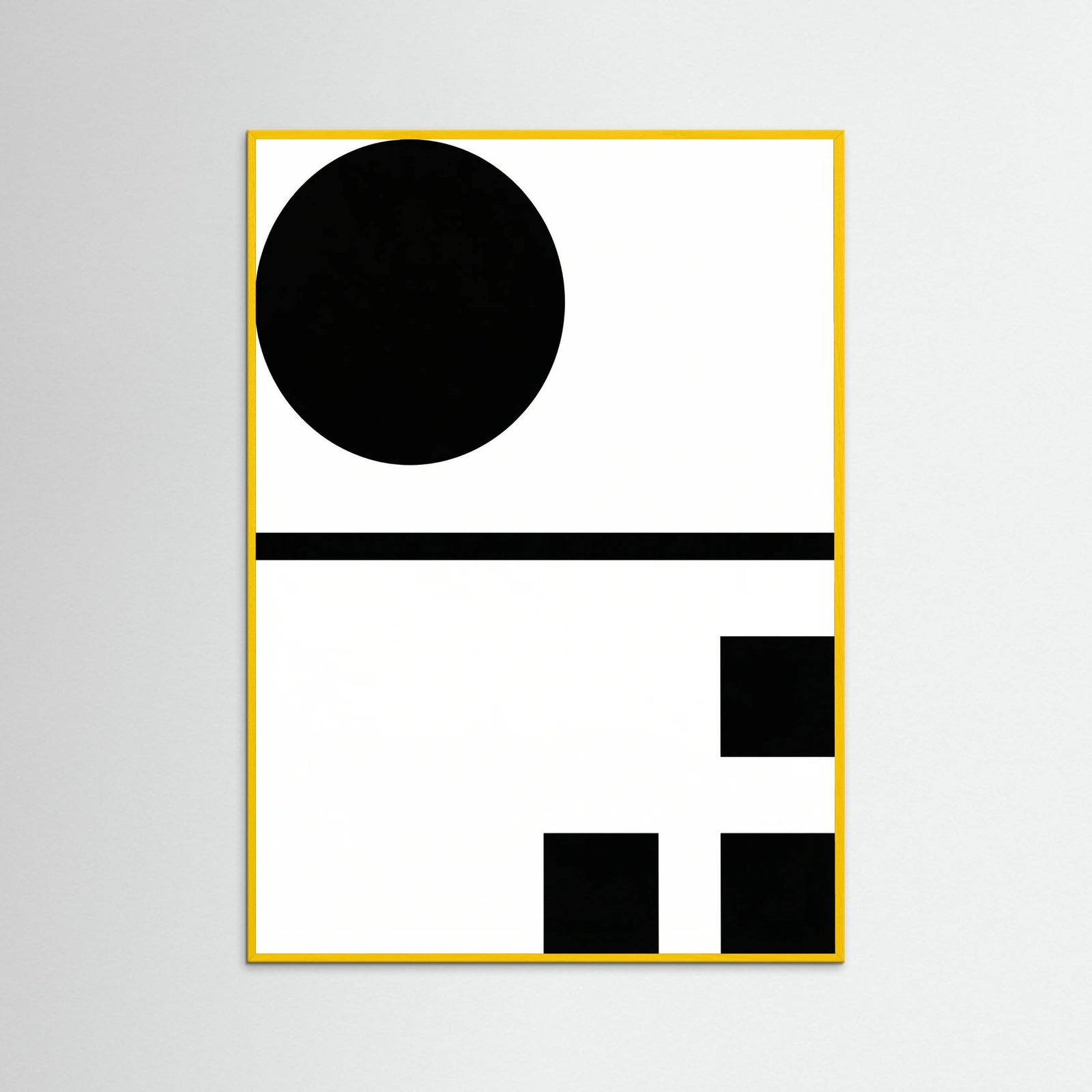 Yellow Wood Art Print Beige