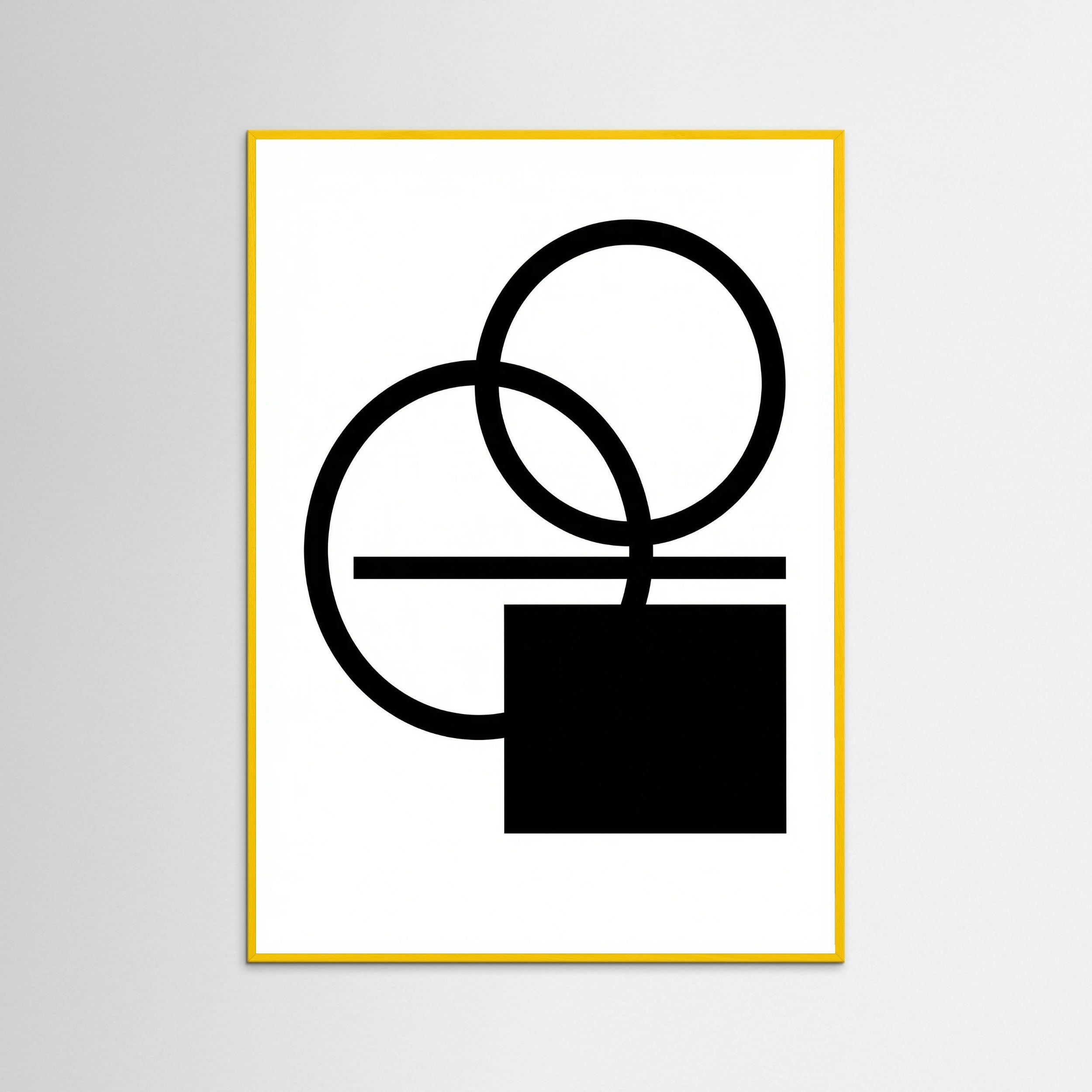 Yellow Wood Art Print Beige