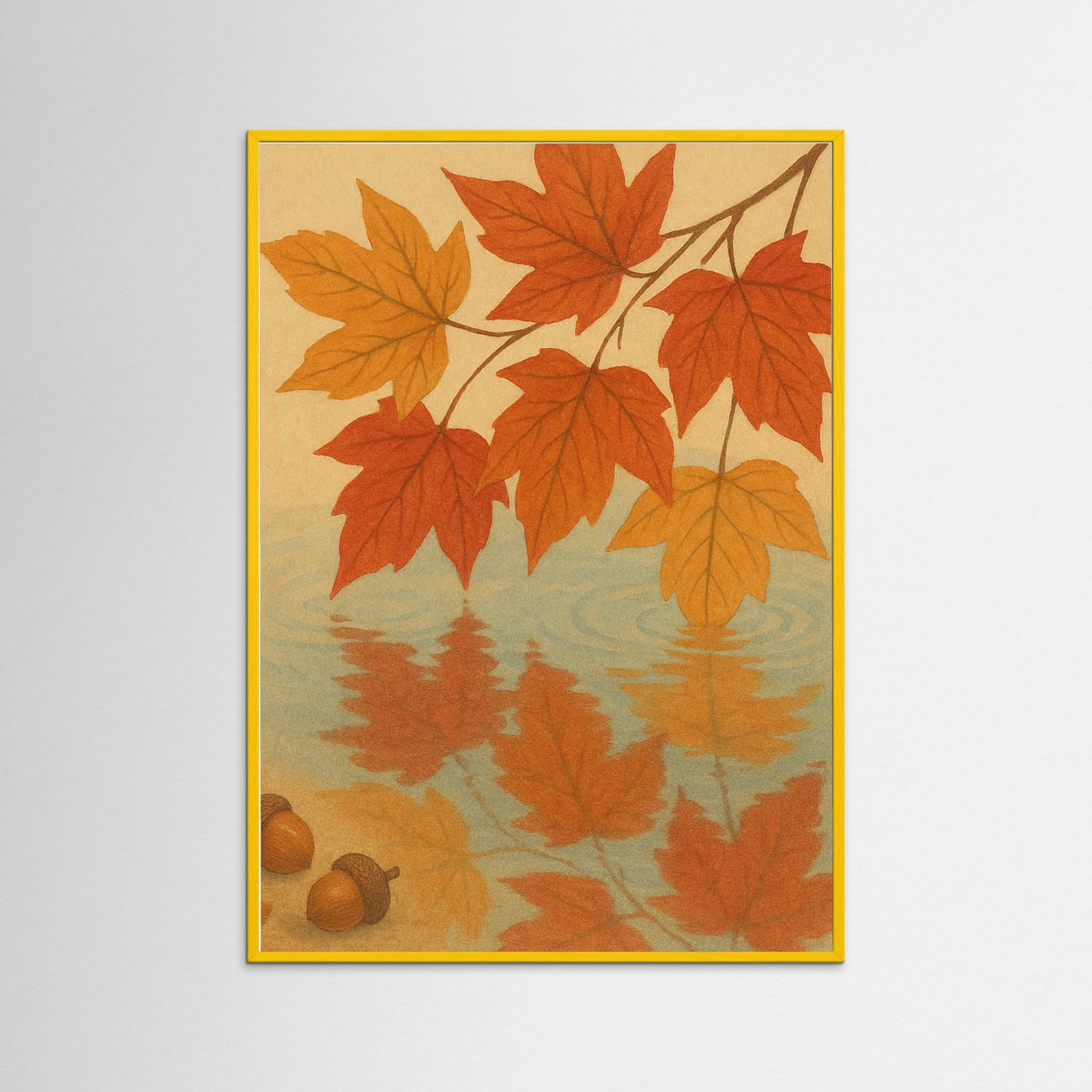 Yellow Wood Autumn Reflection