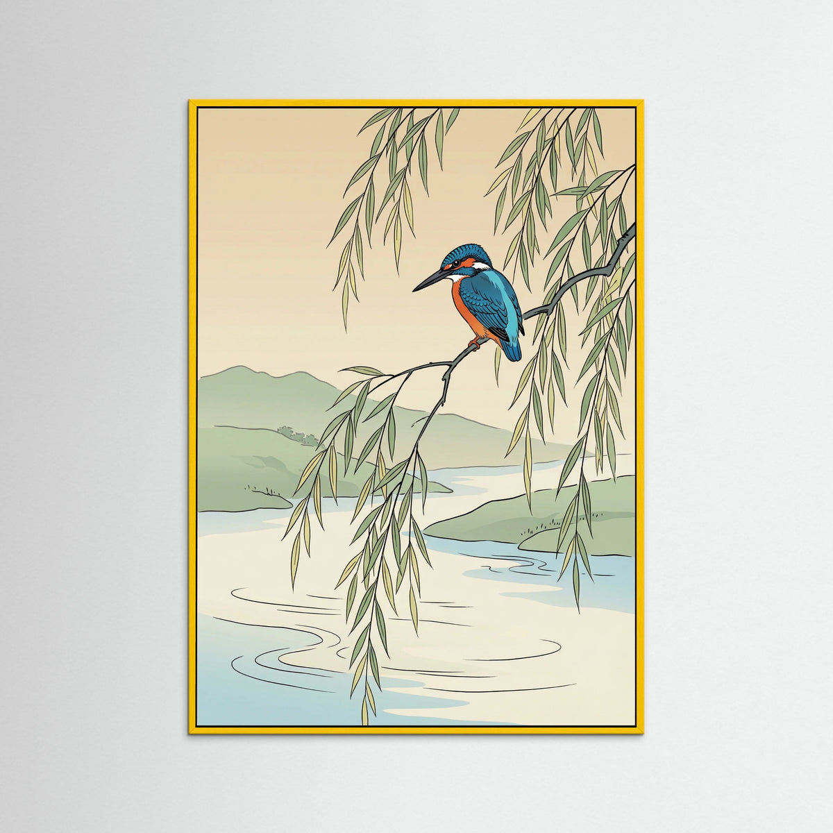 Yellow Wood Autumn Woodpecker