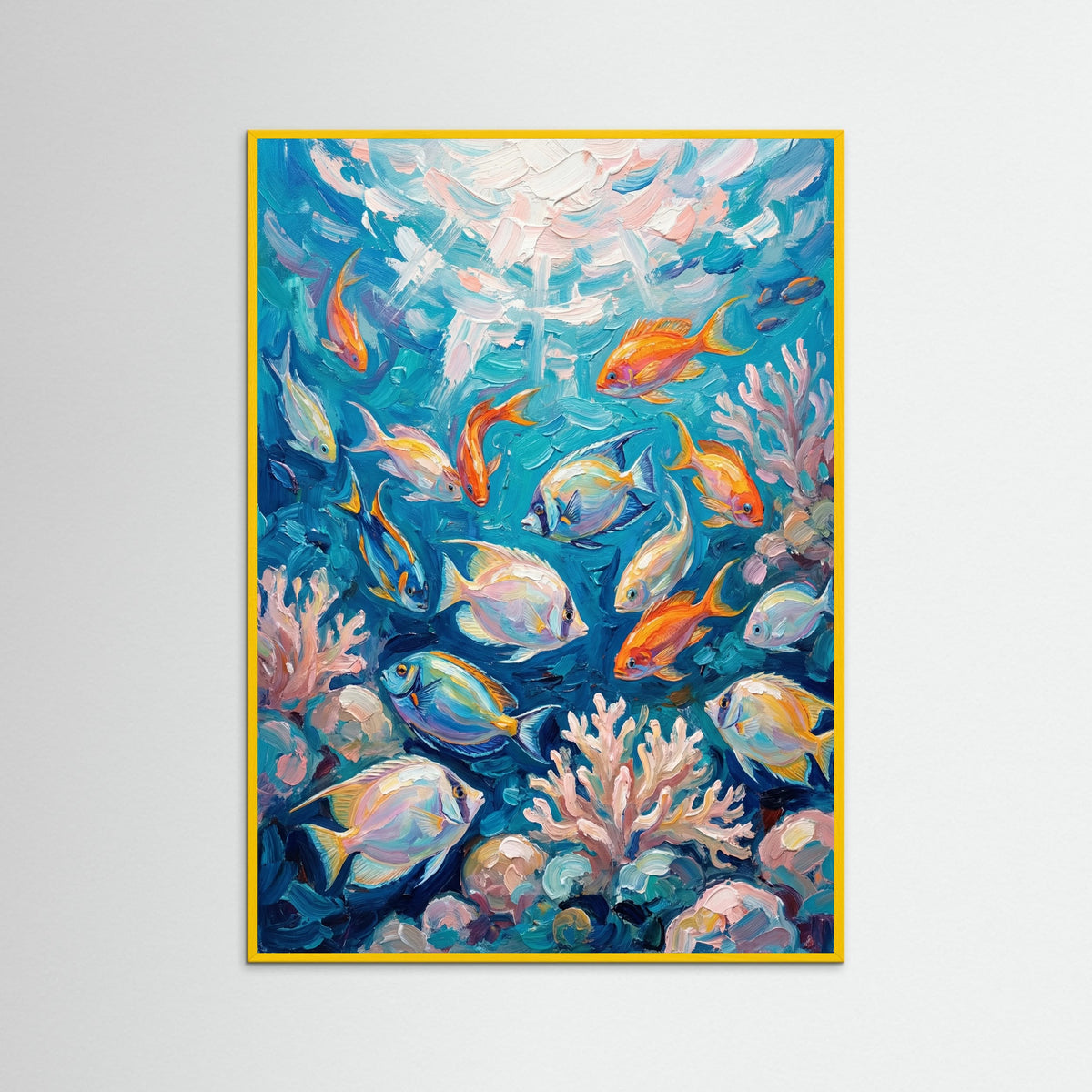 Yellow Wood Azure Koi Dance