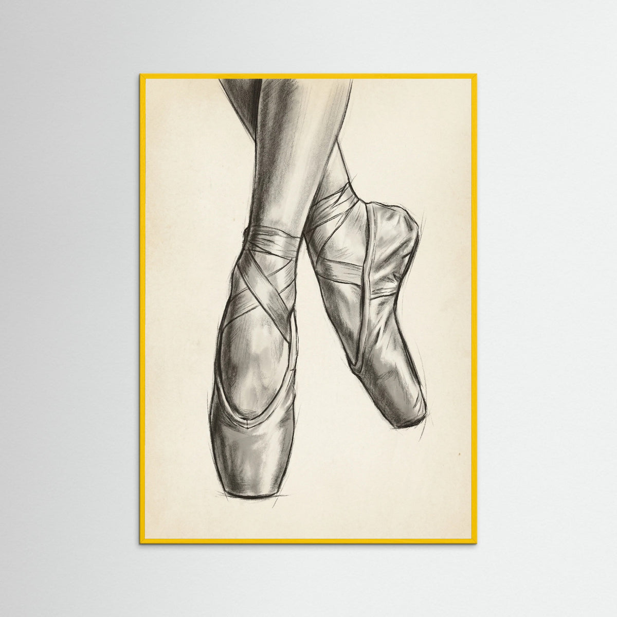 Yellow Wood Ballet Dancer Study