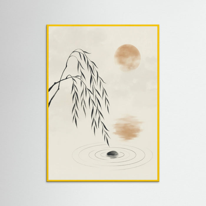Yellow Wood Bamboo Moon Serenity