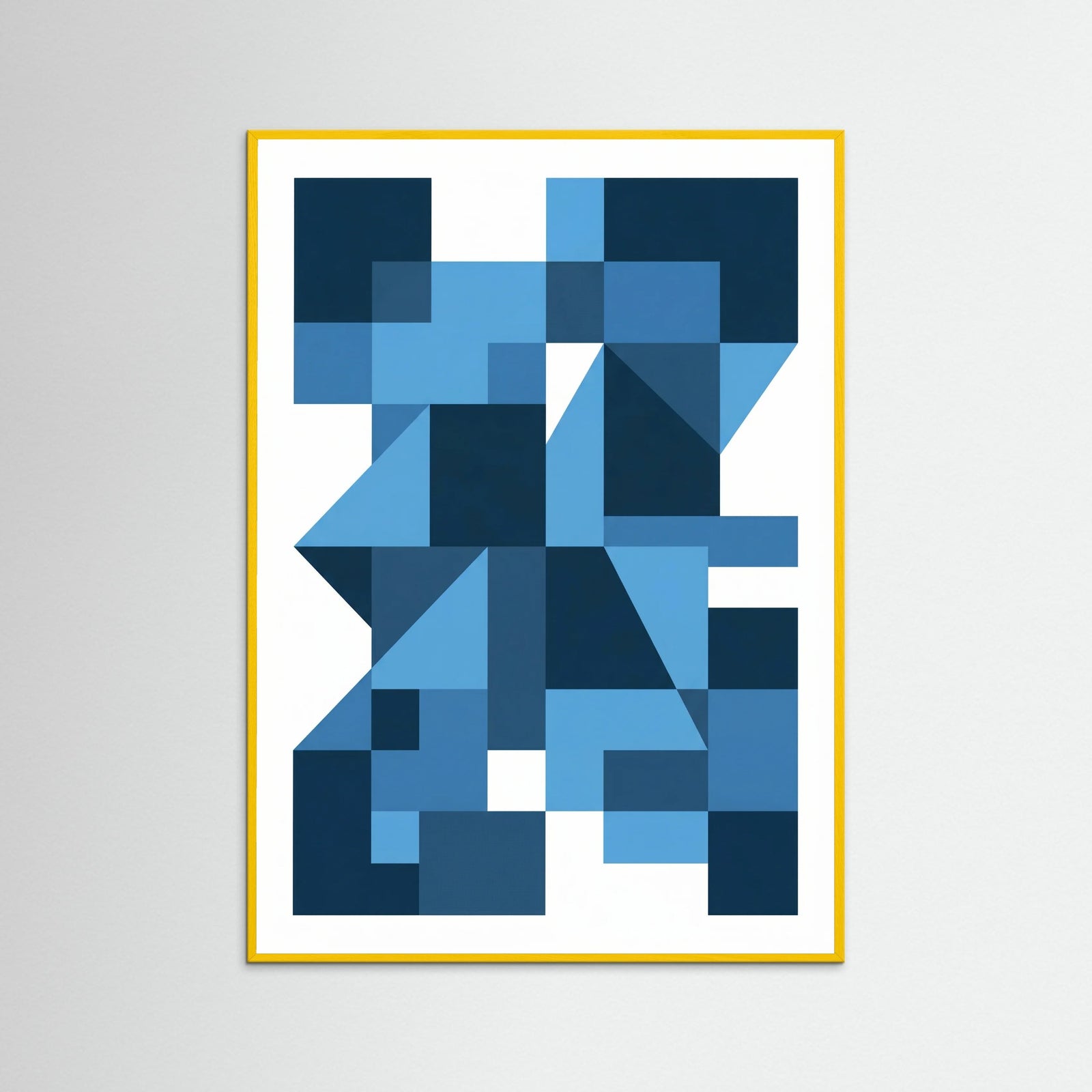 Yellow Wood Bauhaus Blue Depths