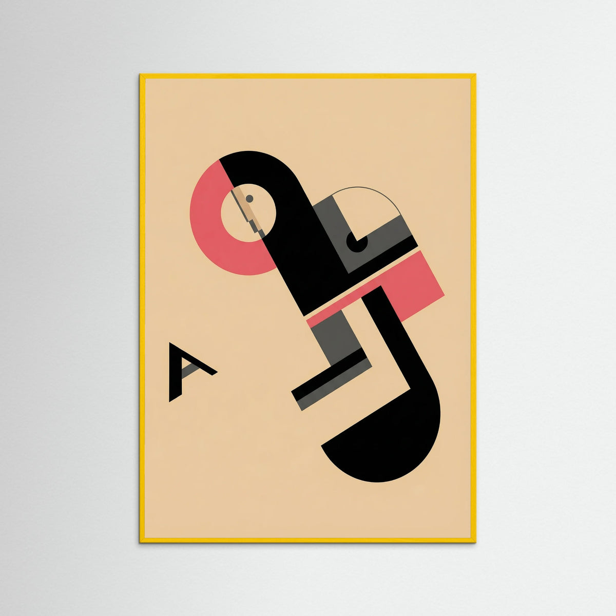 Yellow Wood Bauhaus Geometric Display