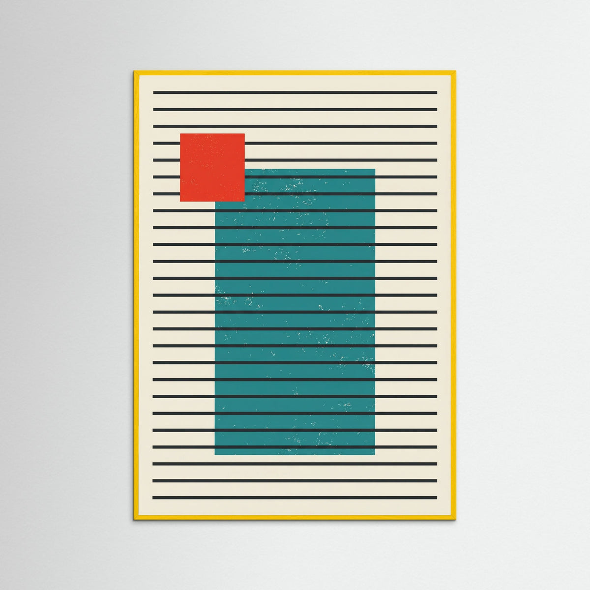 Yellow Wood Bauhaus Sunburst Orange