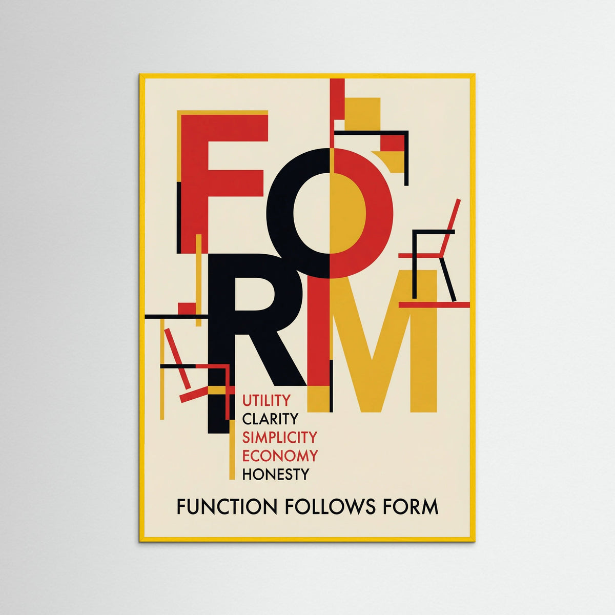 Yellow Wood Bauhaus Typography