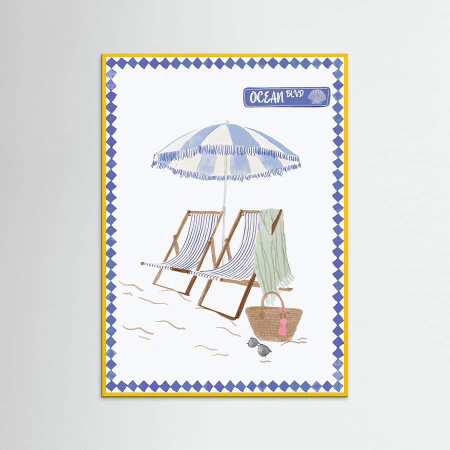 Affiche Beach chairs – affiche et impression d’art