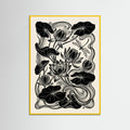 Yellow Wood Beardsley Floral Nouveau