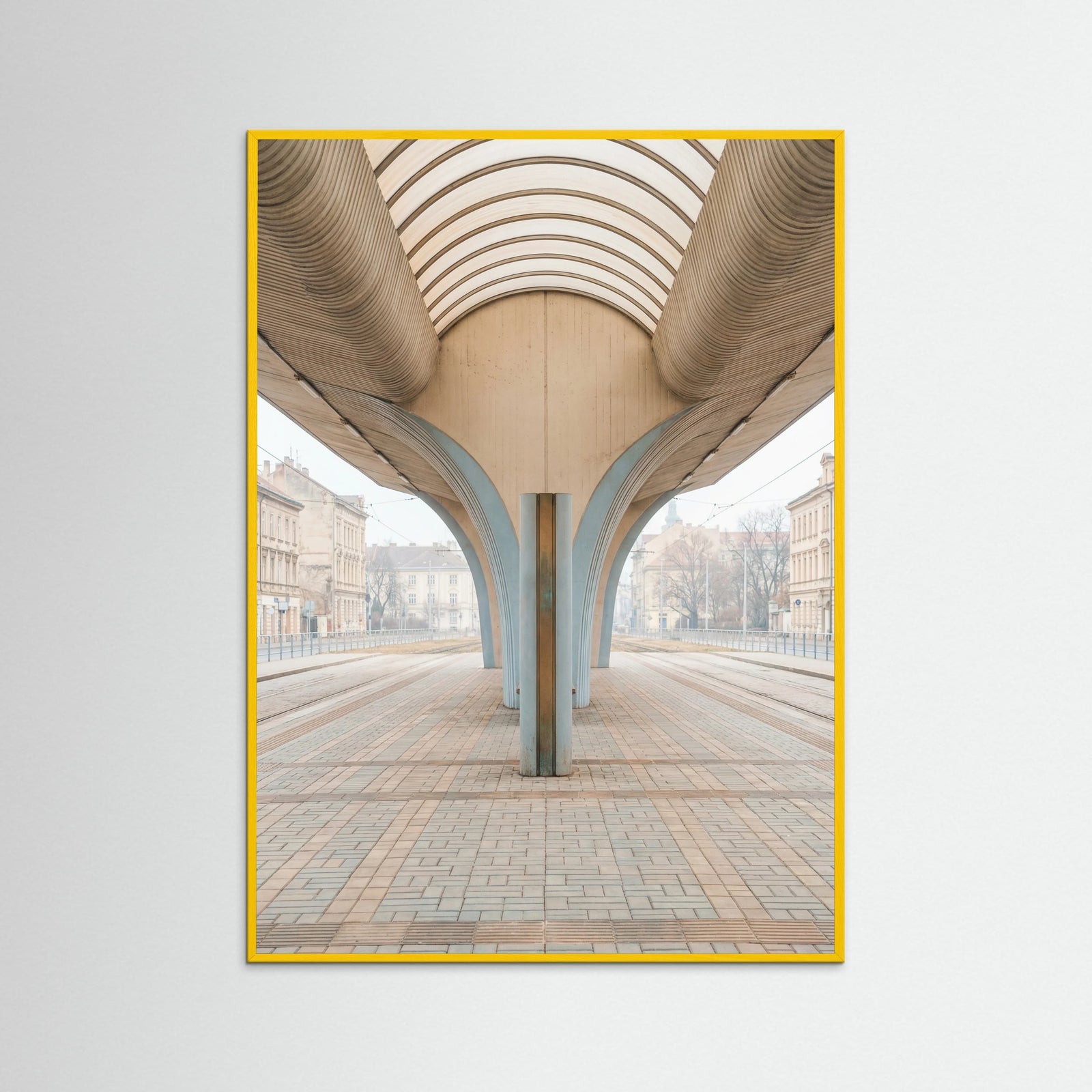 Yellow Wood Berlin Subway Station