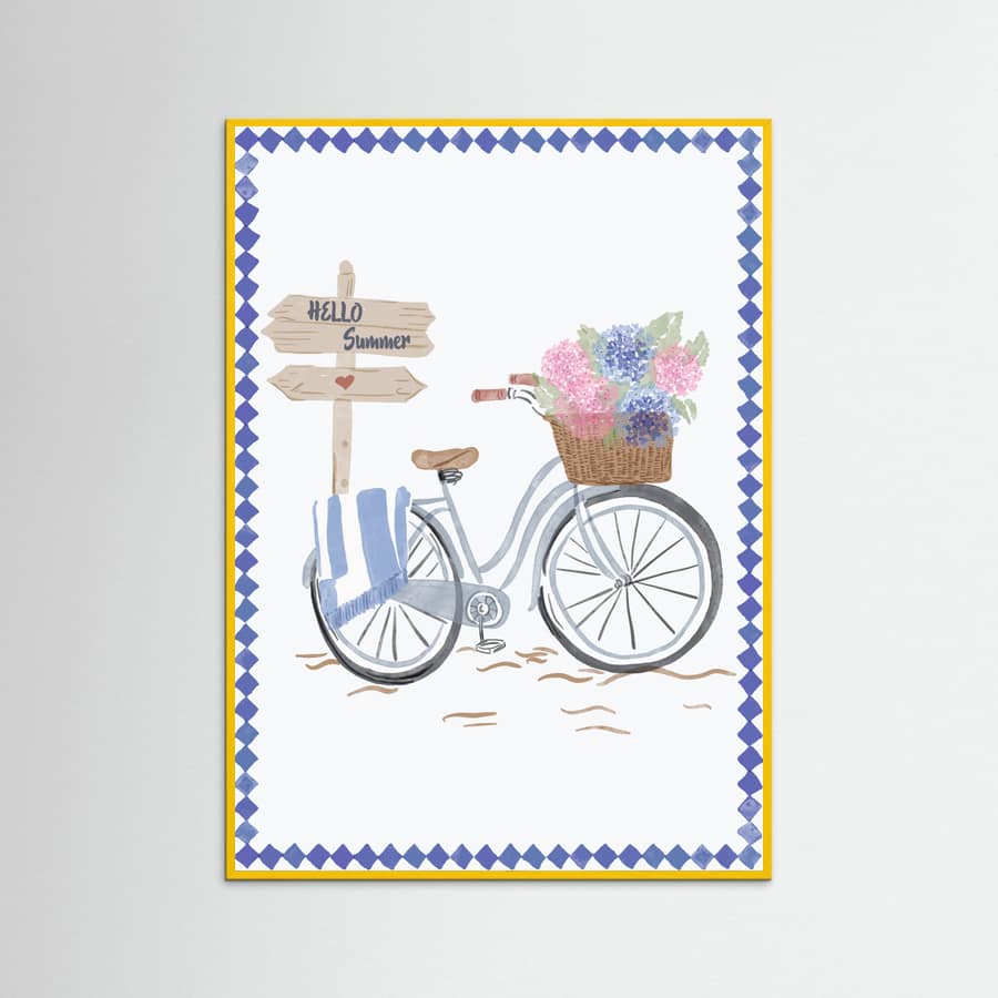 Bicycle at beach Poster – poster och konsttryck