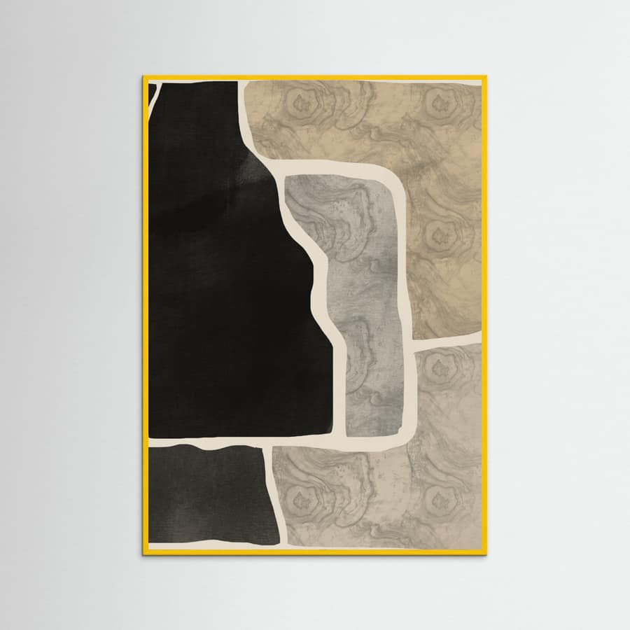Black Abstract Mosaic Composition Poster – poster and art print