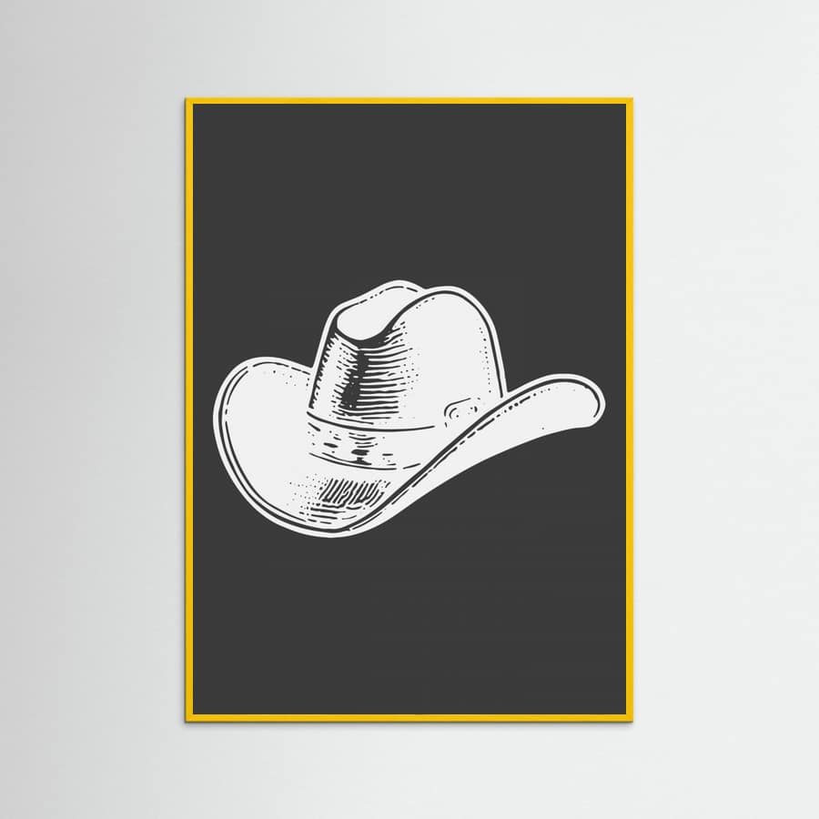 Black Cowboy Hat Poster – plakat og kunsttryk