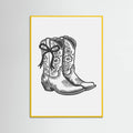 Black Cowgirl Boots with Bow Poster – Poster und Kunstdruck