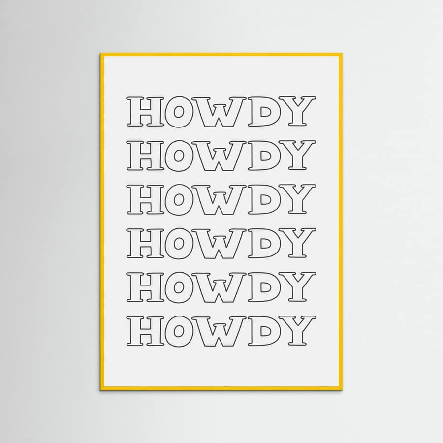 Black Howdy -juliste – juliste ja taidepainatus