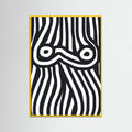 Plakat Black and White Striped Nude – plakat i druk artystyczny