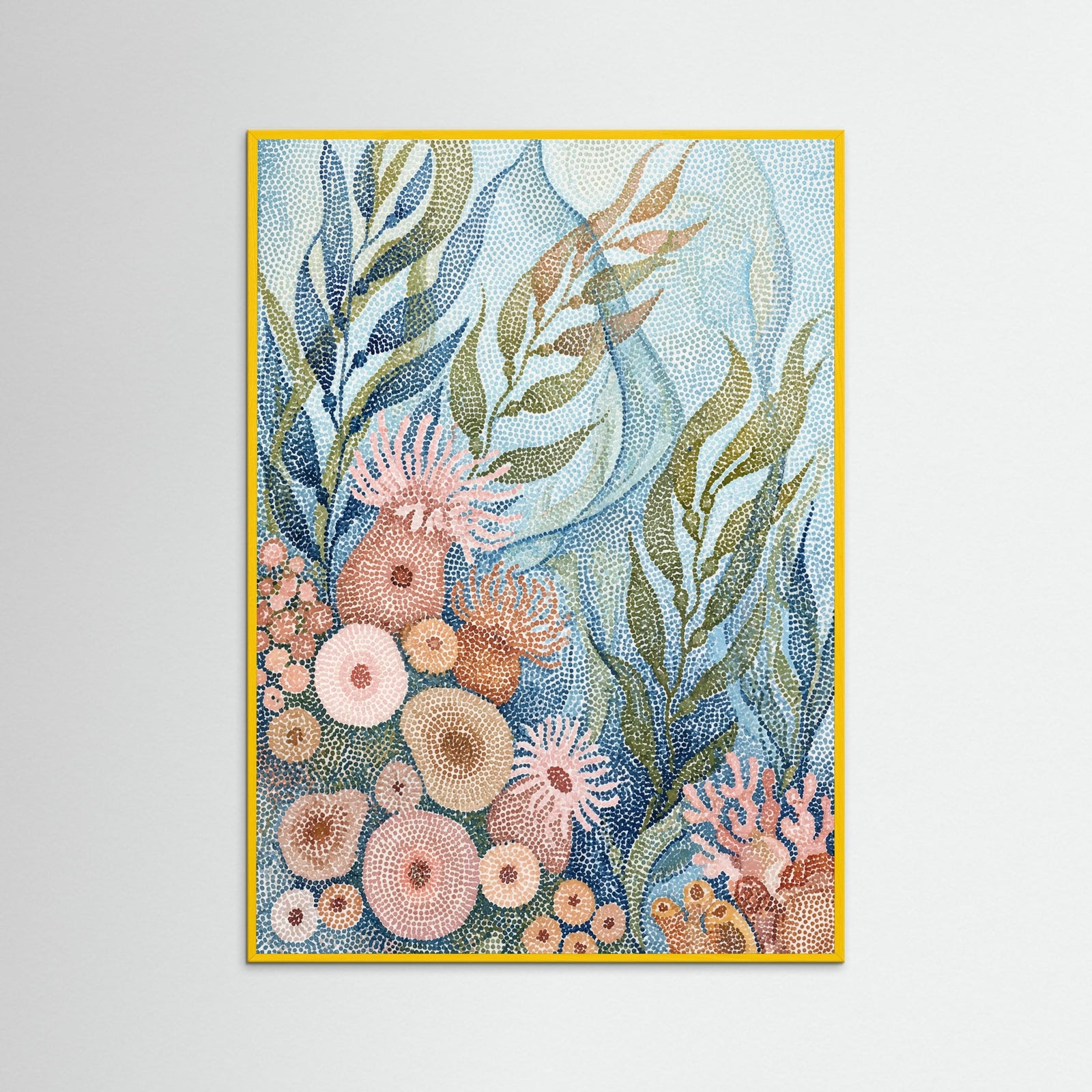 Yellow Wood Blossoming Dots