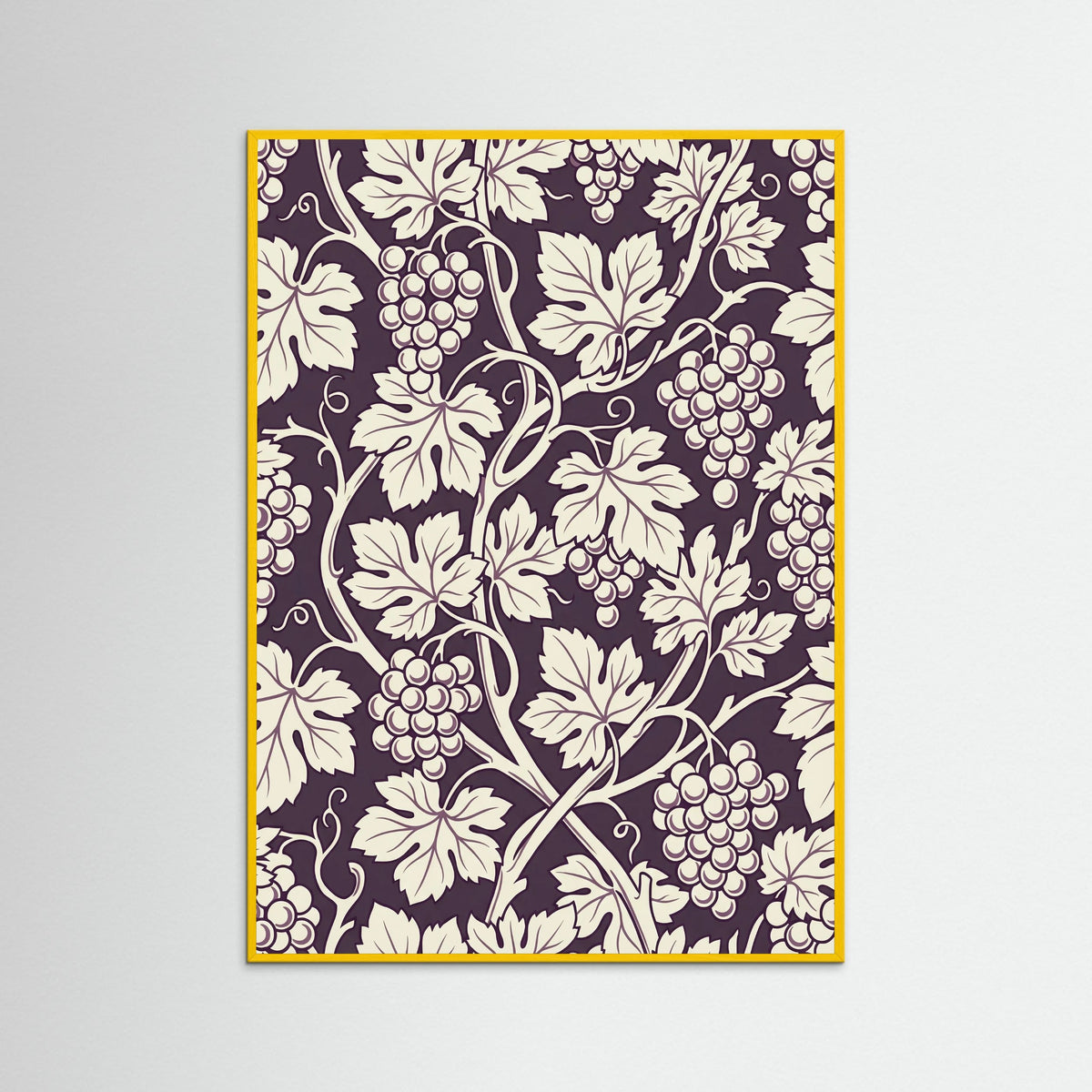 Yellow Wood Blue Botanical Swirl