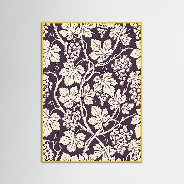 Yellow Wood Blue Botanical Swirl