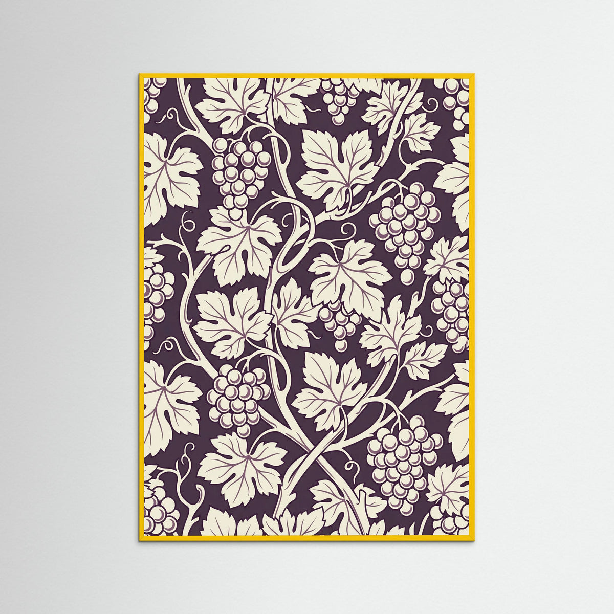 Yellow Wood Blue Botanical Swirl