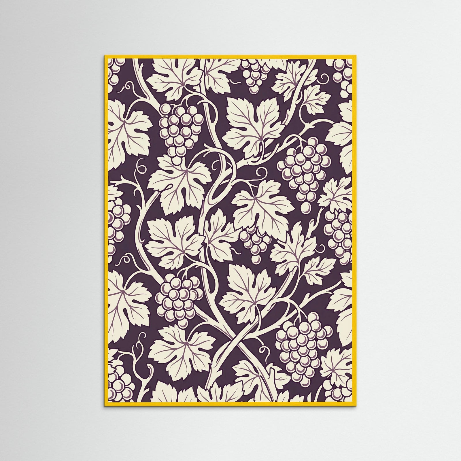 Yellow Wood Blue Botanical Swirl