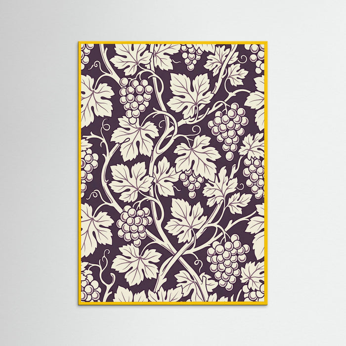Yellow Wood Blue Botanical Swirl