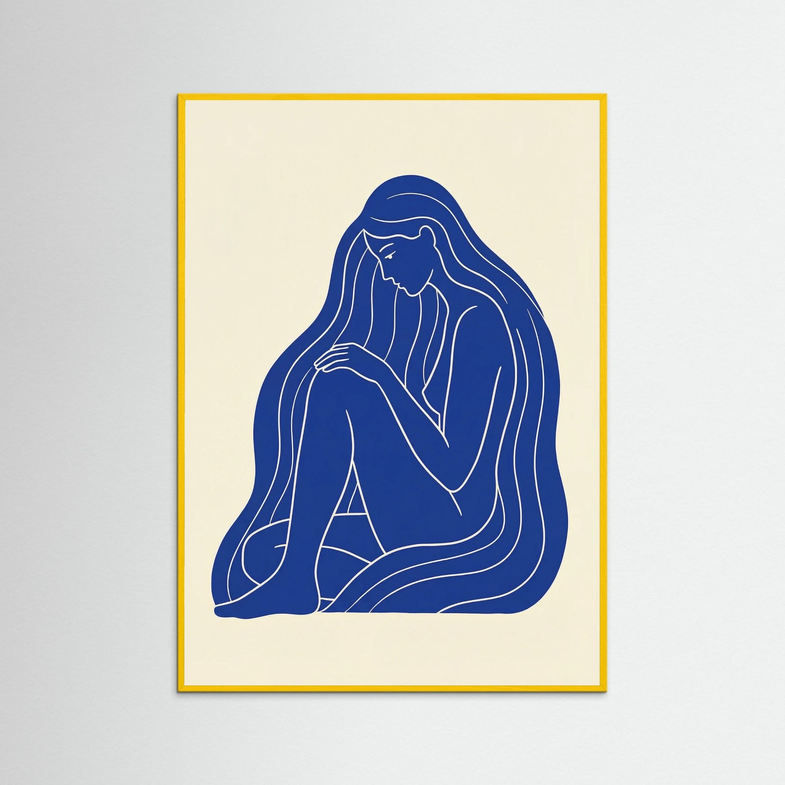 Yellow Wood Blue Embrace