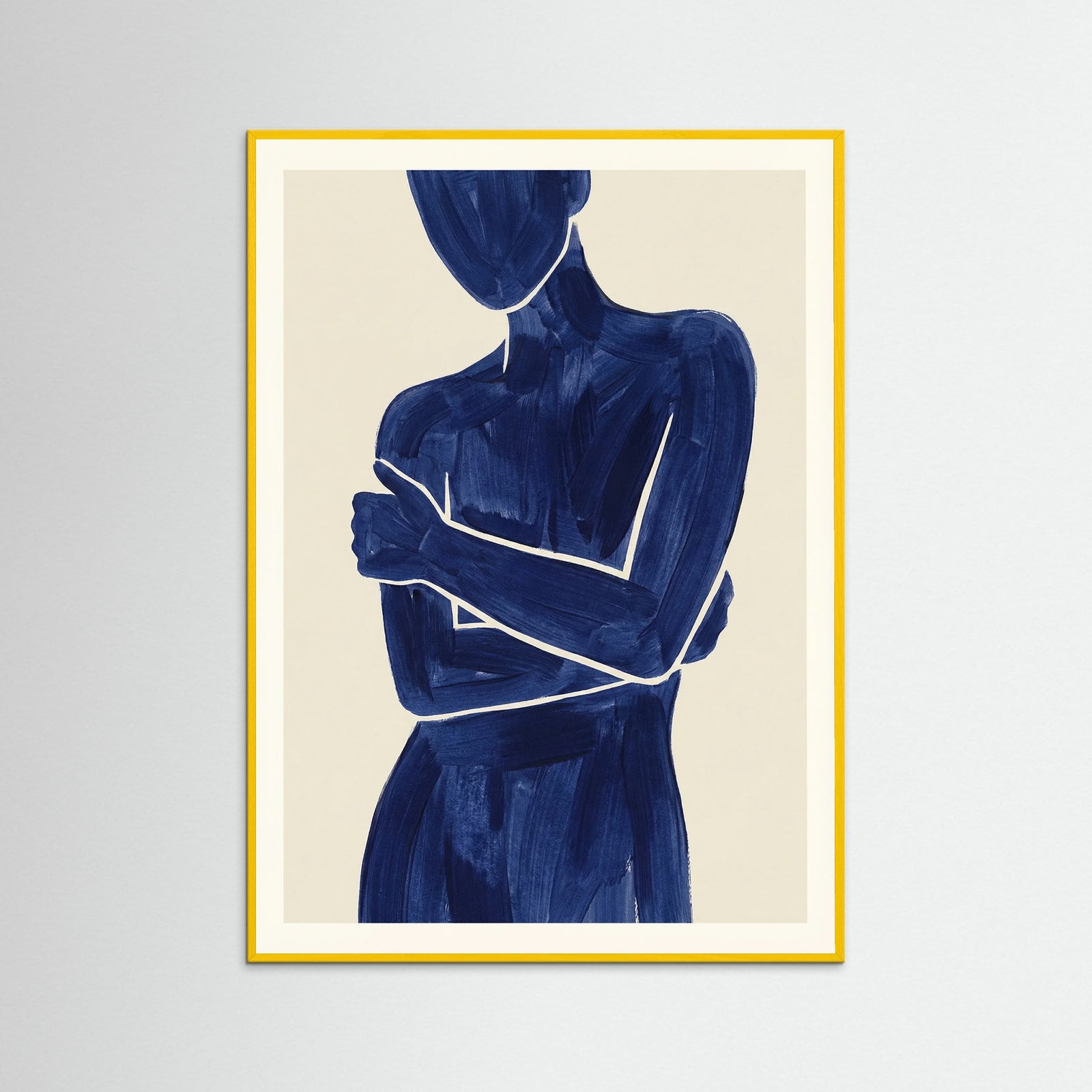 Yellow Wood Blue Embrace